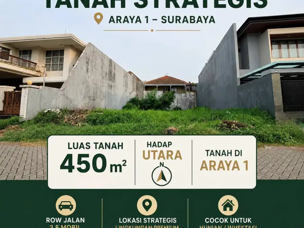 Tanah Araya 1 Galaxi Bumi Permai Surabaya Murah SAM.YA6356