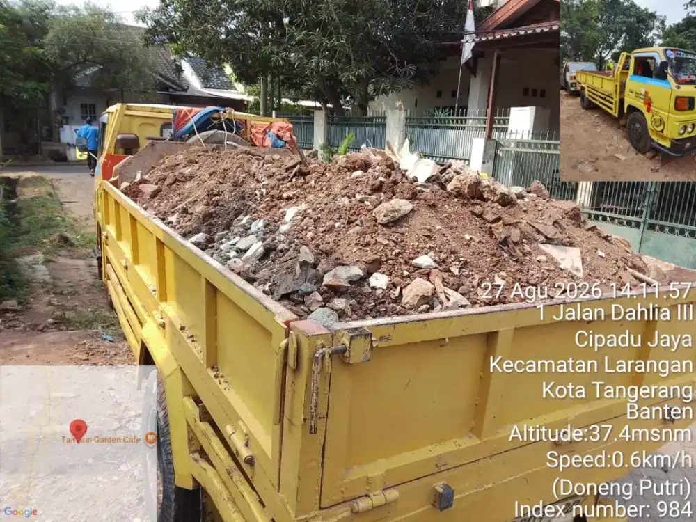 Jasa buang puing dan angkutan sampah