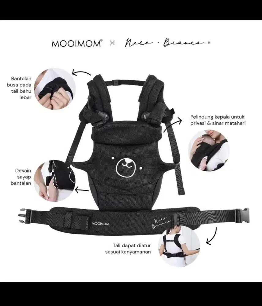Mooimom x Nero Bianco Wonder Carrier - Gendongan Bayi