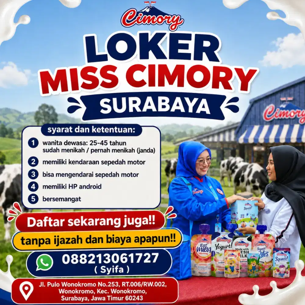 Loker Miss Cimory Surabaya