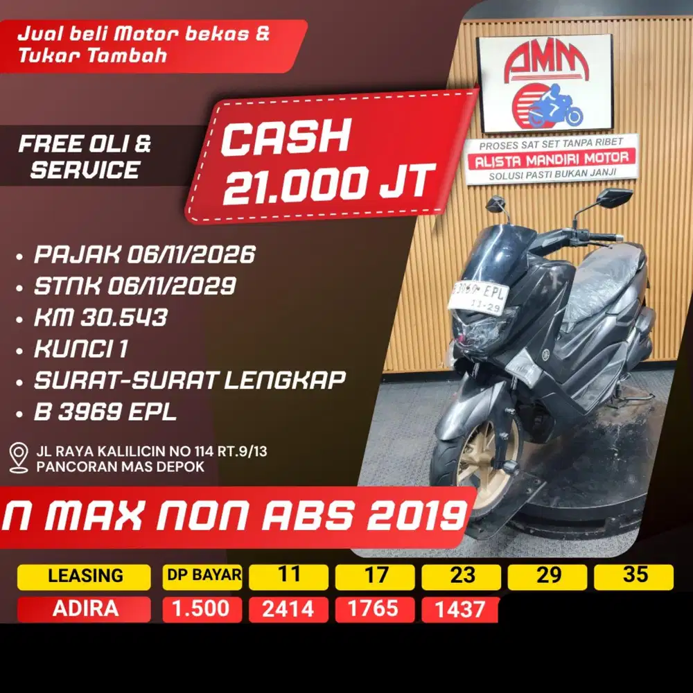 NMAX NON ABS 2019 CASH / KREDIT ALISTA