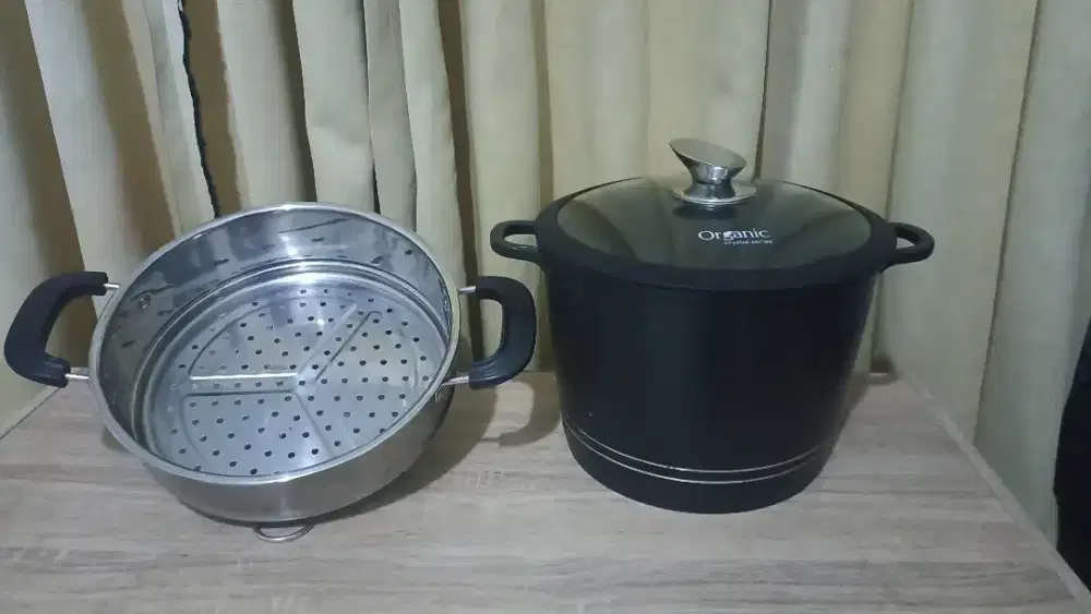 [JUAL] Bholde organic black 24cm Pot + Streamer