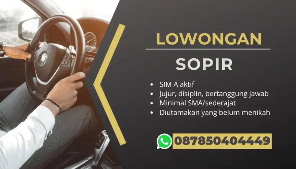 Lowongan kerja Sopir