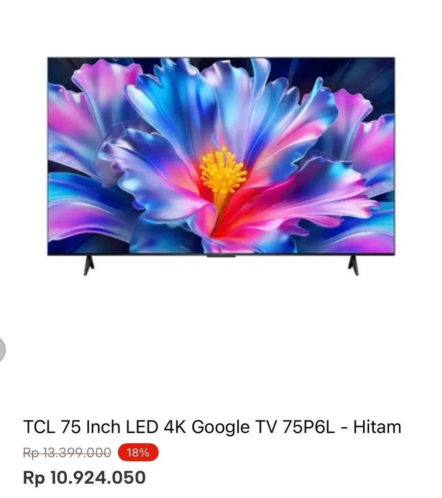 TCL GOOGLE TV 4K 75inci