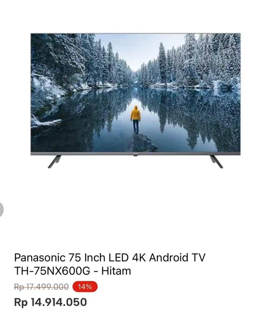 PANASONIC GOOGLE TV 4K 75inci
