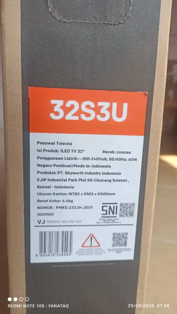Jual murah tv 32inc merek COOCA TYPE 32S3U