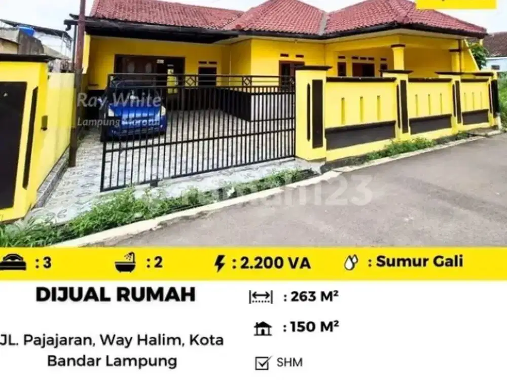 Dijual Rumah yang Berlokasi di Jl.pajajaran Way Halim Kota Bandar Lampung