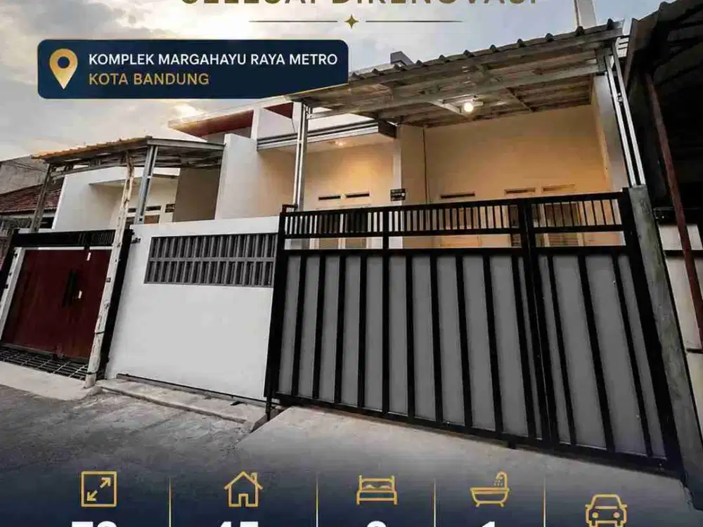 Runah Metro Margahayu Dekat Rancabolang, Kawaluyaan Soekarno Hatta Bandung