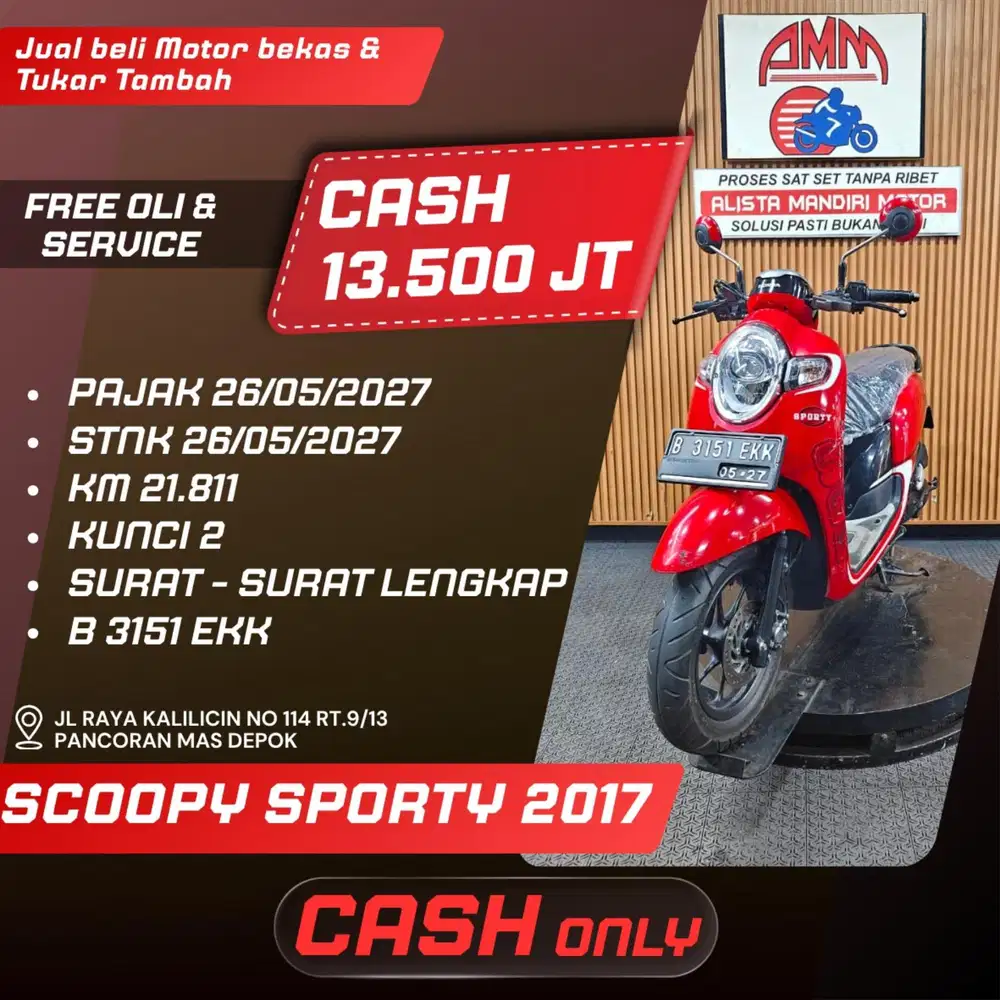 SCOOPY SPORTY 2017 CASH ONLY ALISTA