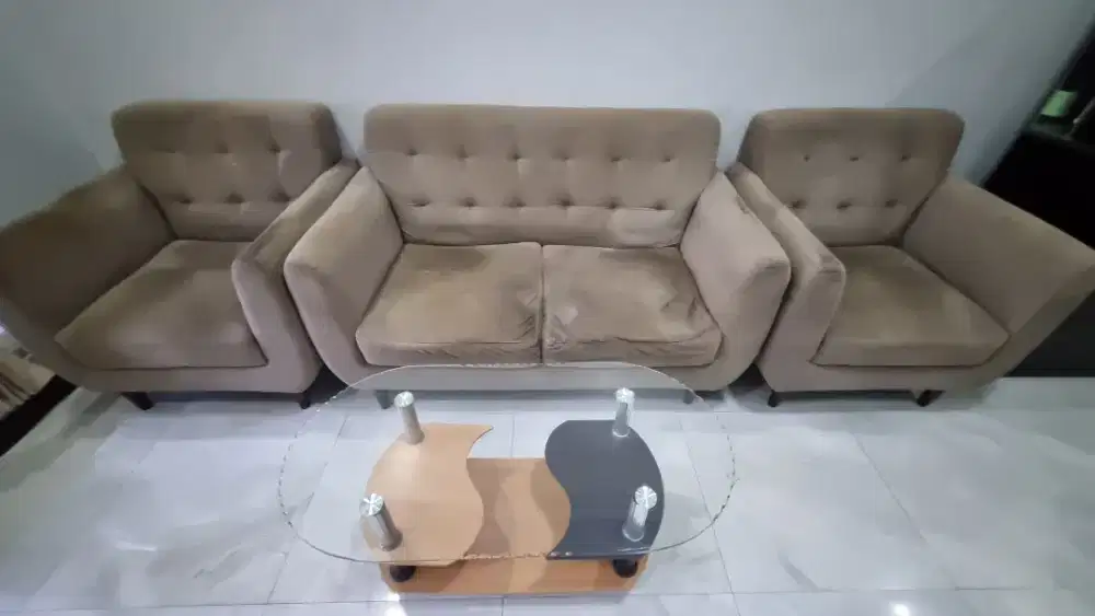 SOFA 211 + MEJA KACA