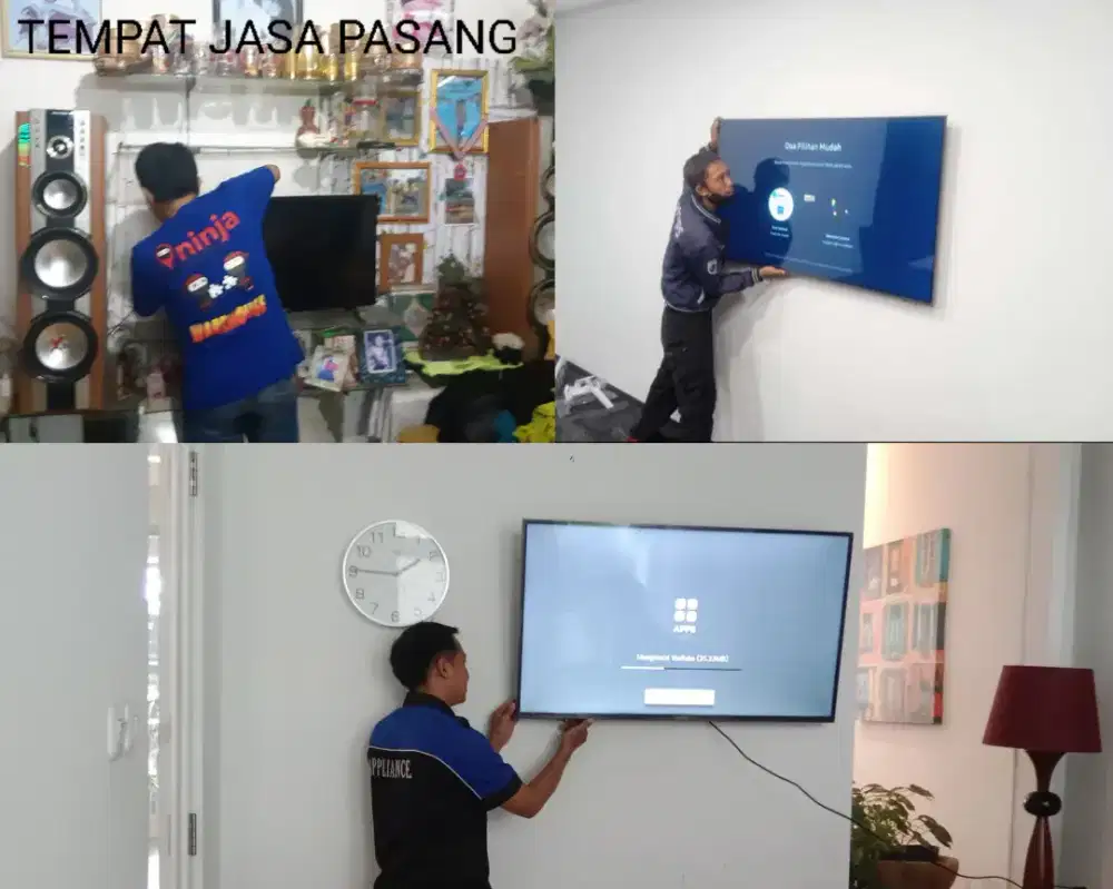 Braket plus pasang atau jasa pasang terima rapih breket bracket led tv
