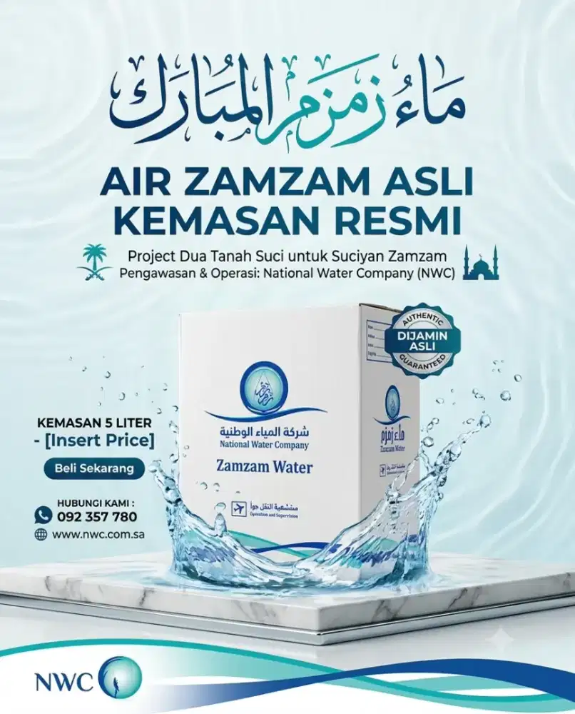 Air zam zam 5 liter original