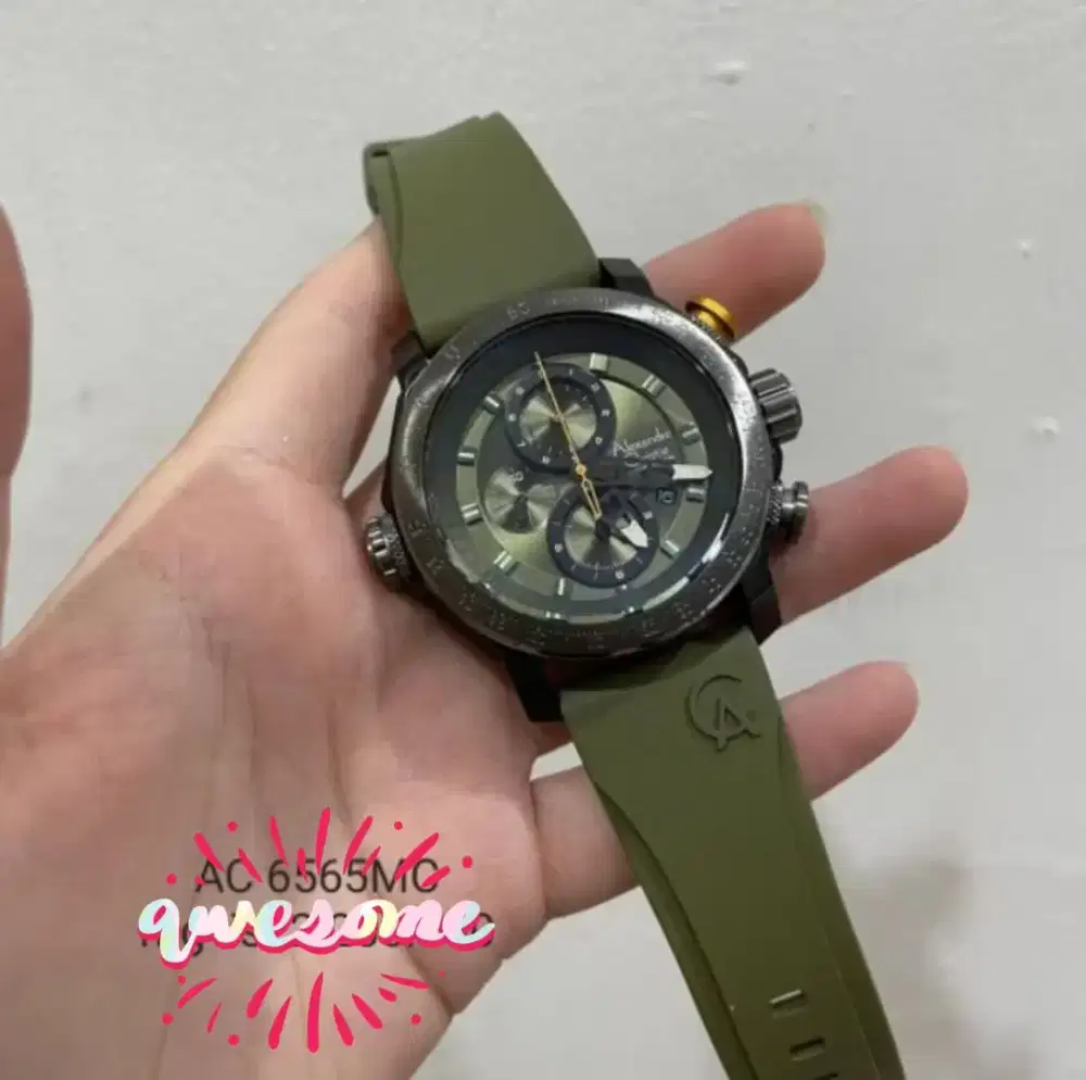 Jam tangan pria Alexandre Christie original ac 6565
