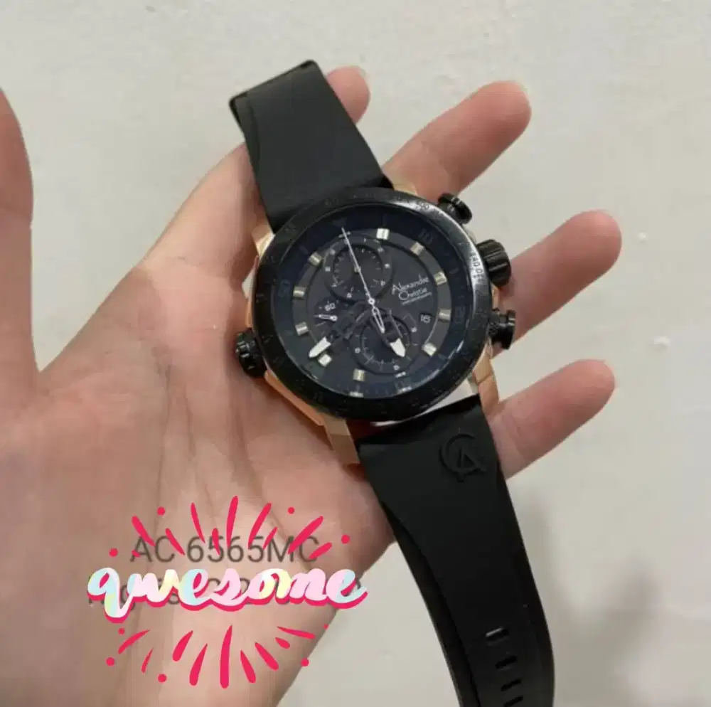 Jam tangan pria Alexandre Christie original  ac 6565 ruber