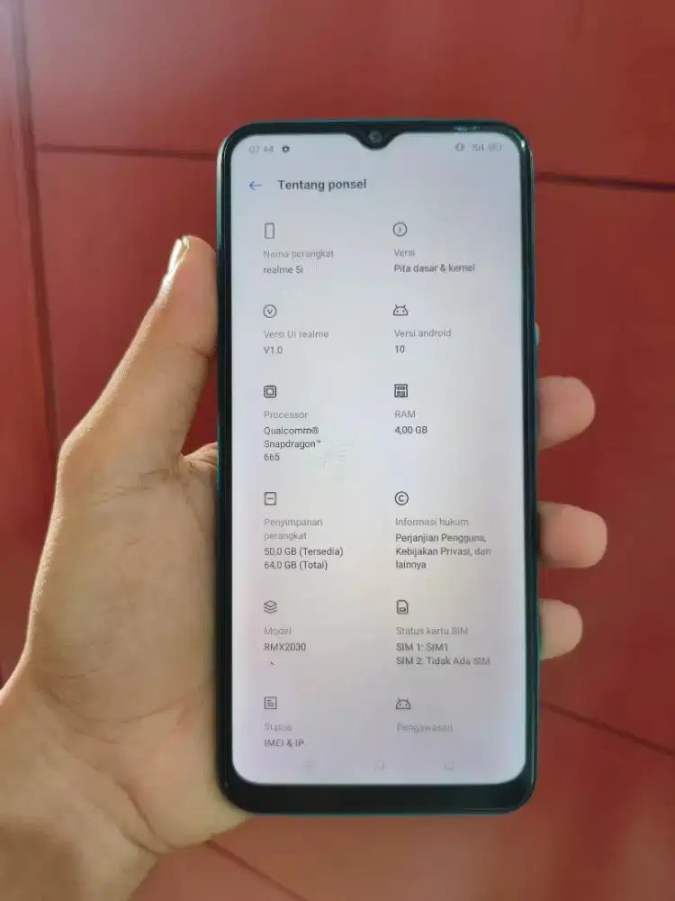 Realme 5i Ram 4/64GB Mulus Nominus Hp Only