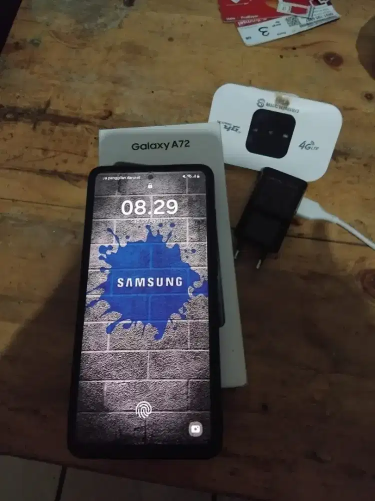 Samsung A72 8/128 fulset original (bonus modem original telkomsel)