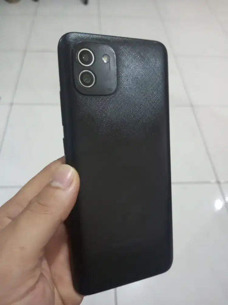 Samsung A03 Face lock ORI PERFECT 64Gb/Ram4Gb#Golden ponsel