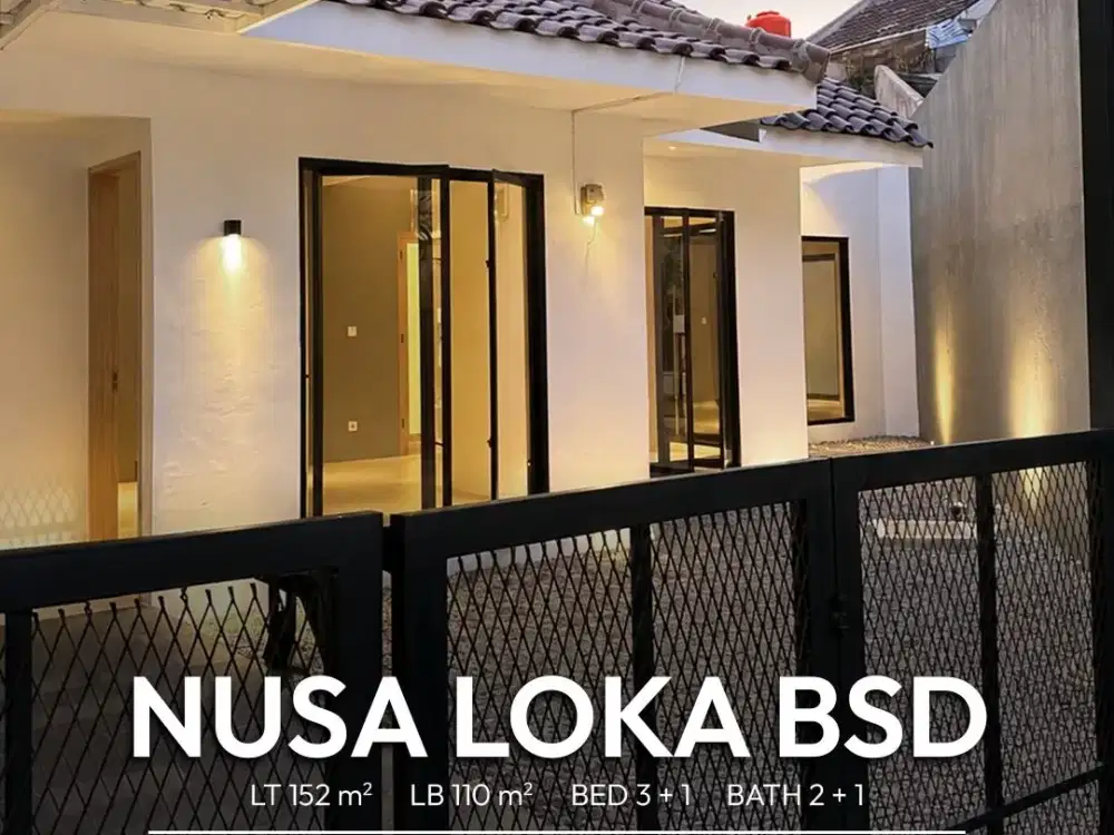DI JUAL CEPAT RUMAH SIAP HUNI DI NUSA LOKA BSD