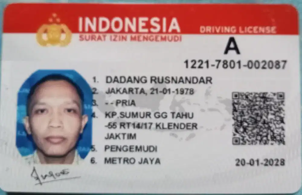 Pencari kerja Supir Pribadi