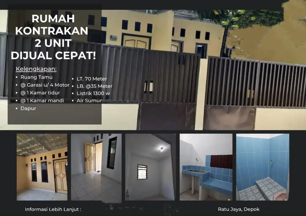 Rumah Kontrakan dijual cepat
