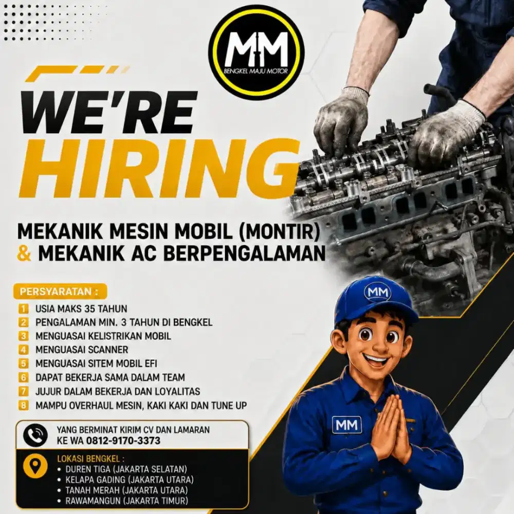 Mekanik mobil , montir mobil