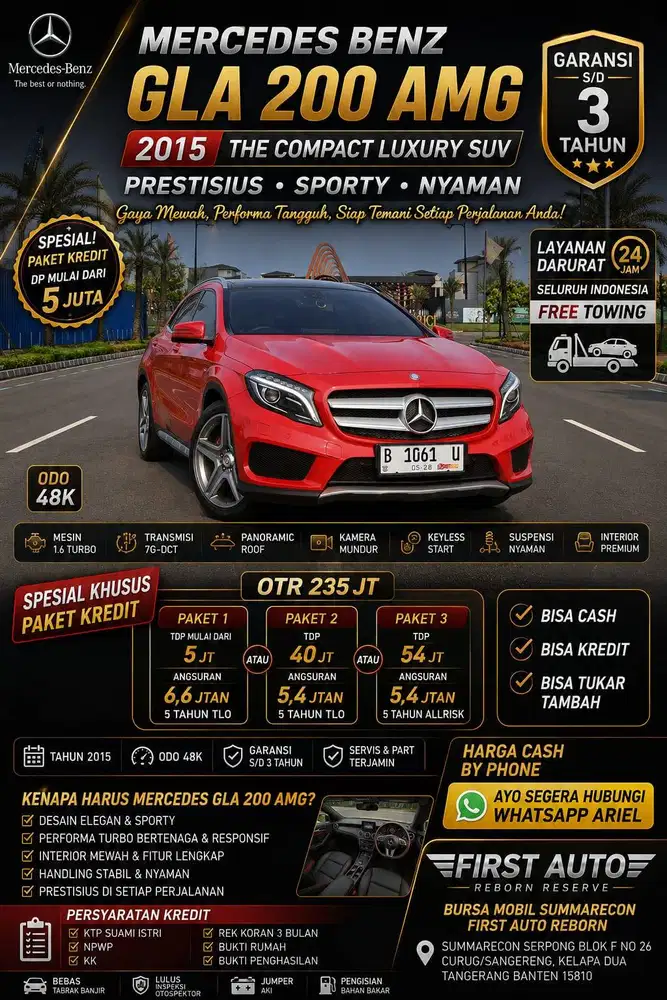 Mercy GLA 200 AMG tahun 2015
