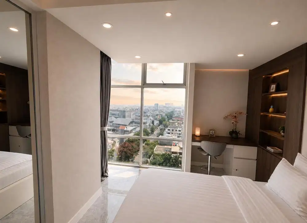 2BR Pusat Kota sunset view | Bulanan Apartment Grand Asia Afrika