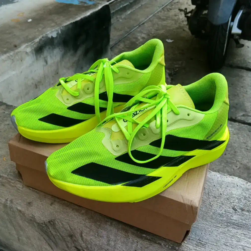 Sepatu Running Sport AdizeroEvo SL Neon Green