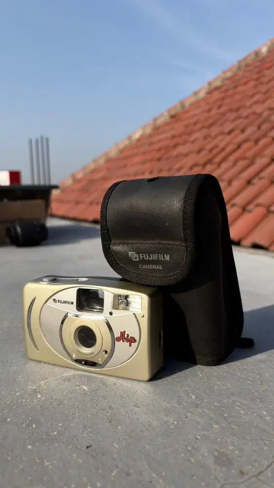Kamera Analog Pocket Fujifilm Hip - Klasik, Mulus + Pouch Original