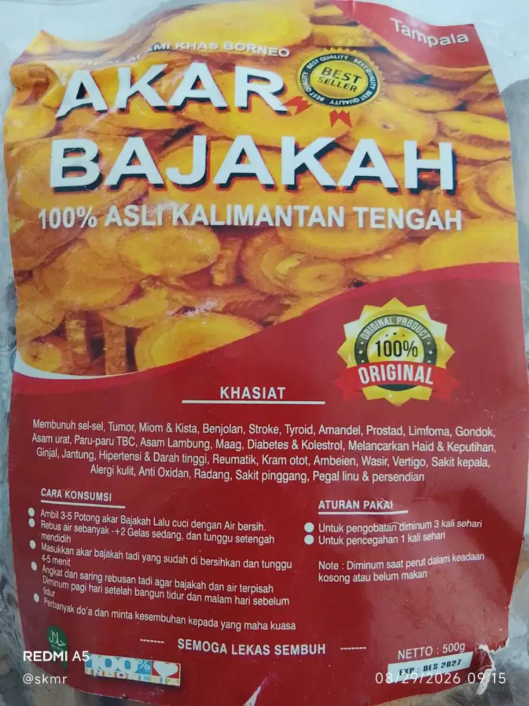 Akar Bajakah 100% Asli Kalimant (1 paket : 2 pack, bonus 1 pack)