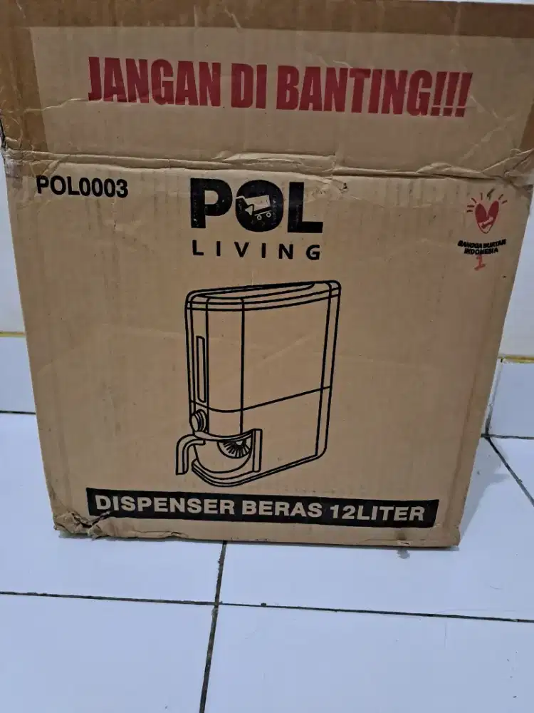 Tempat beras cantik warna hijau