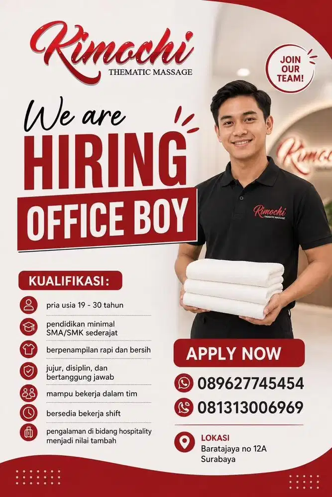 LOWONGAN KERJA OFFICE BOY