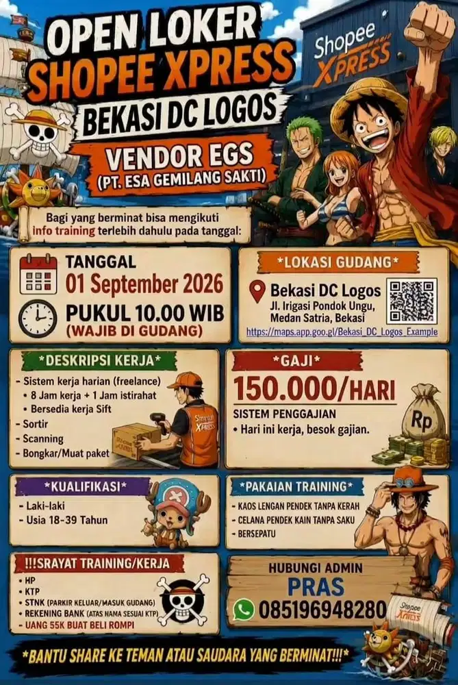 Loker dw spx Logos bekasi