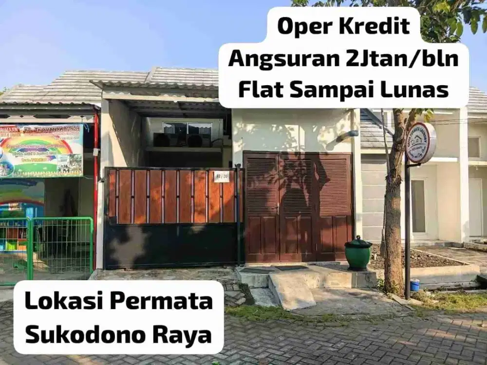 DIJUAL RUMAH OPER DP 95JT ANGSURAN 2,9JT FLAT SAMPAI LUNAS