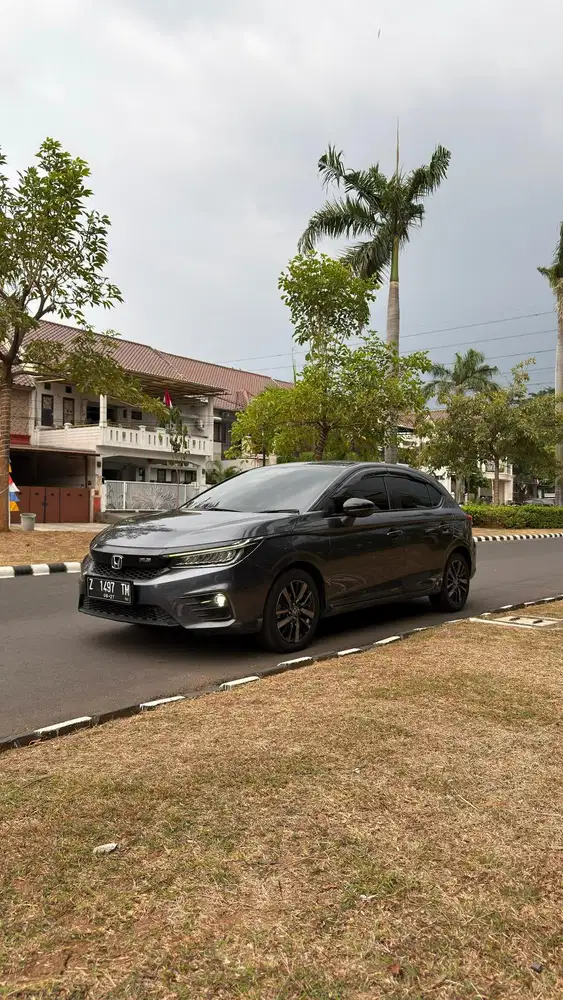 Honda City HB 2022 Rs Cvt antik terawat mulus matic km low abu2 grey