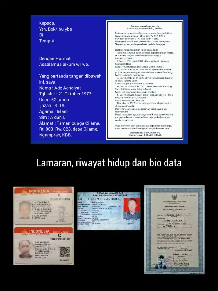 Mencari Pekerjaan Sopir