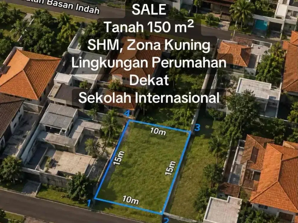 SALE Tanah 150 m² SHM Zona Kuning Padangsambian