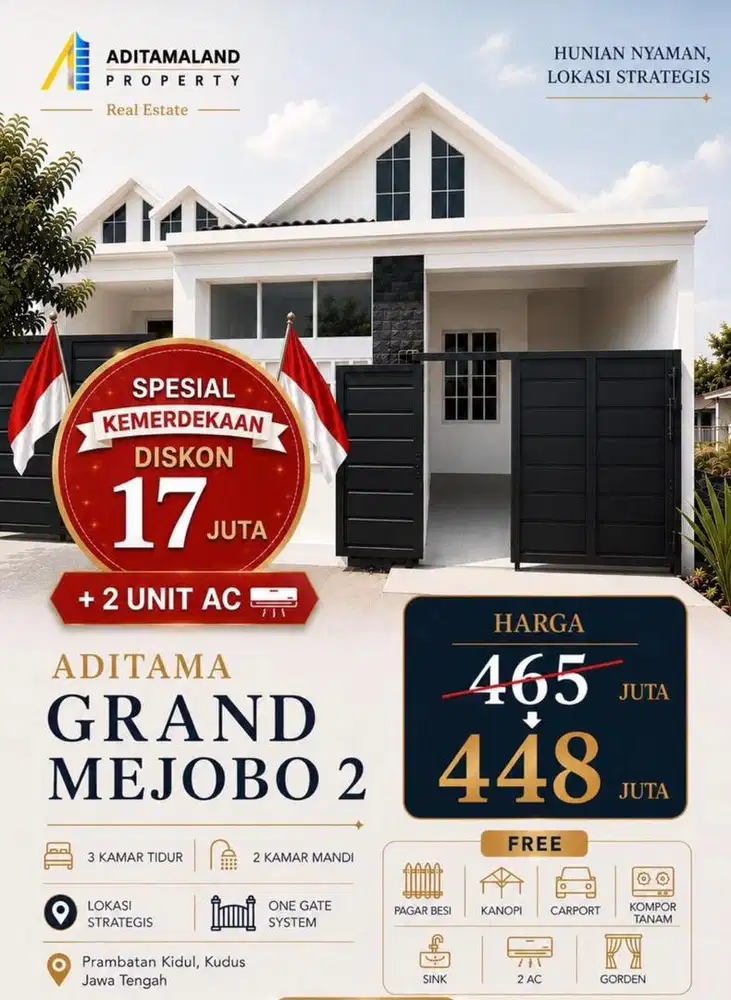 Di jual rumah baru siap huni model scandinavian