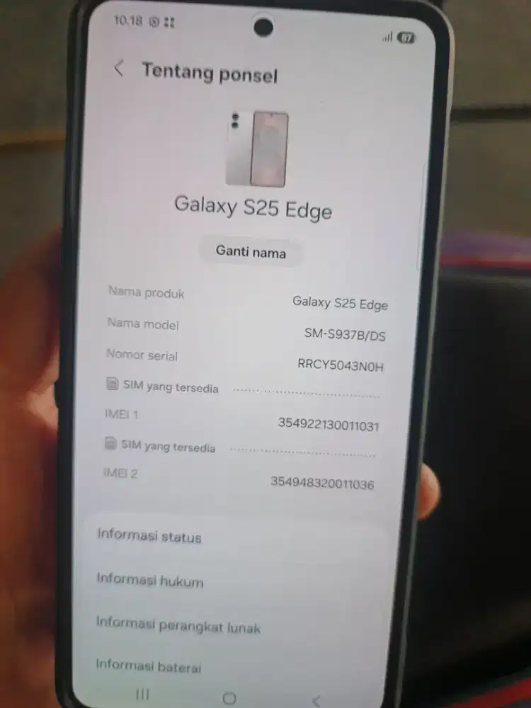 Samsung S25 edge. 12/256