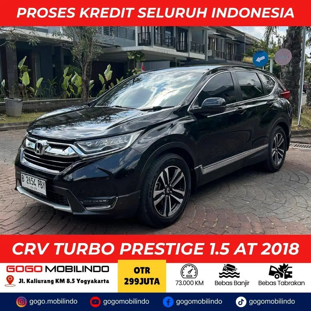 CRV TURBO PRESTIGE 1.5 AT 2018 HITAM TIPE TERTINGGI Pakai 2019