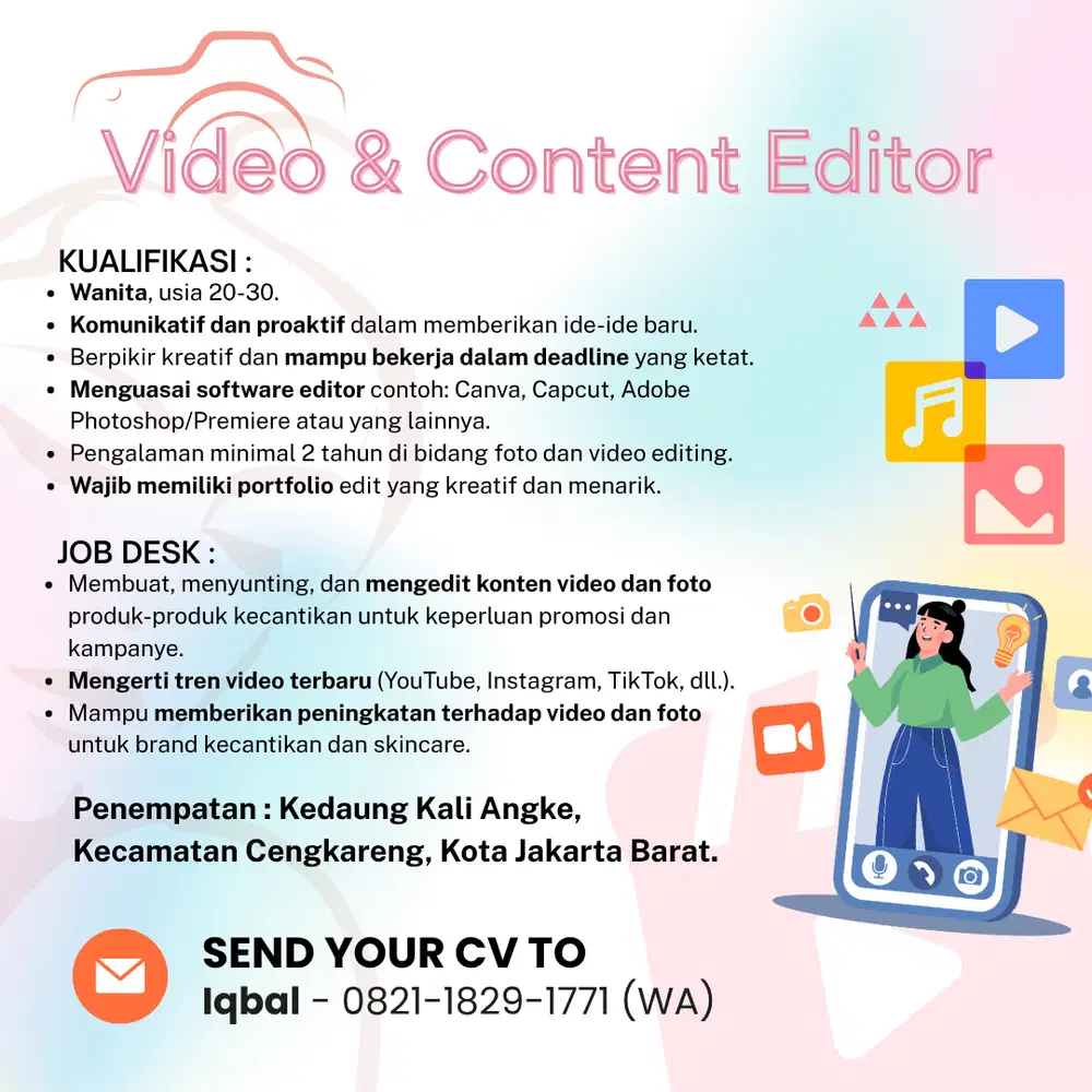 Video Editor / Content Creator - SKINCARE & MAKEUP (FULLTIME)