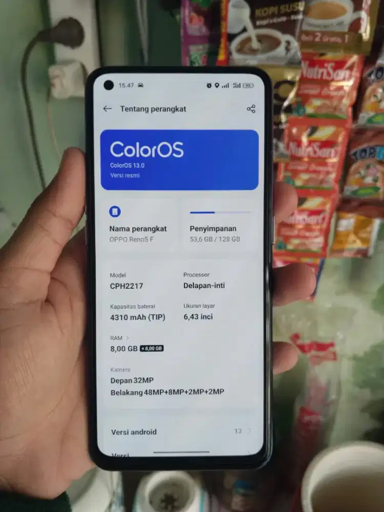Oppo Reno 5F 8/128gb hp+casan aja .