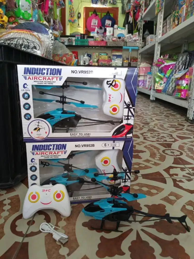 mainan anak rc helikopter 2in1 sensor