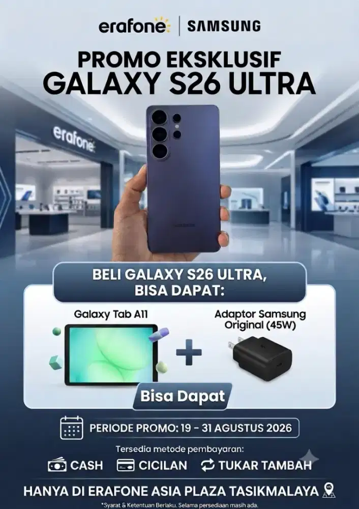 S26 Ultra Bisa dapat Tab + adapter dan potongan harga