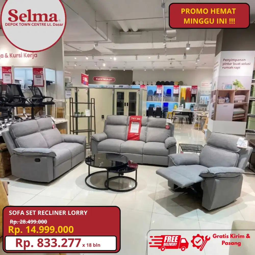 Sofa Set Recliner Santai Bisa Cicilan
