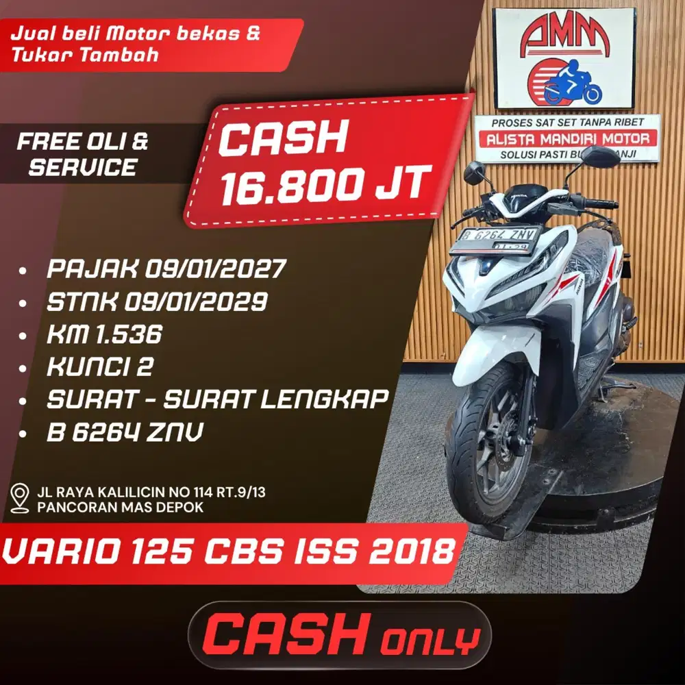VARIO 125 CBS ISS 2018 CASH ONLY ALISTA
