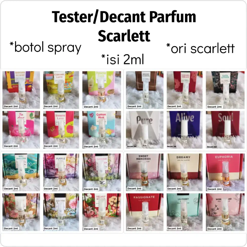 parfum scarlett decant / share in bottle 2ml