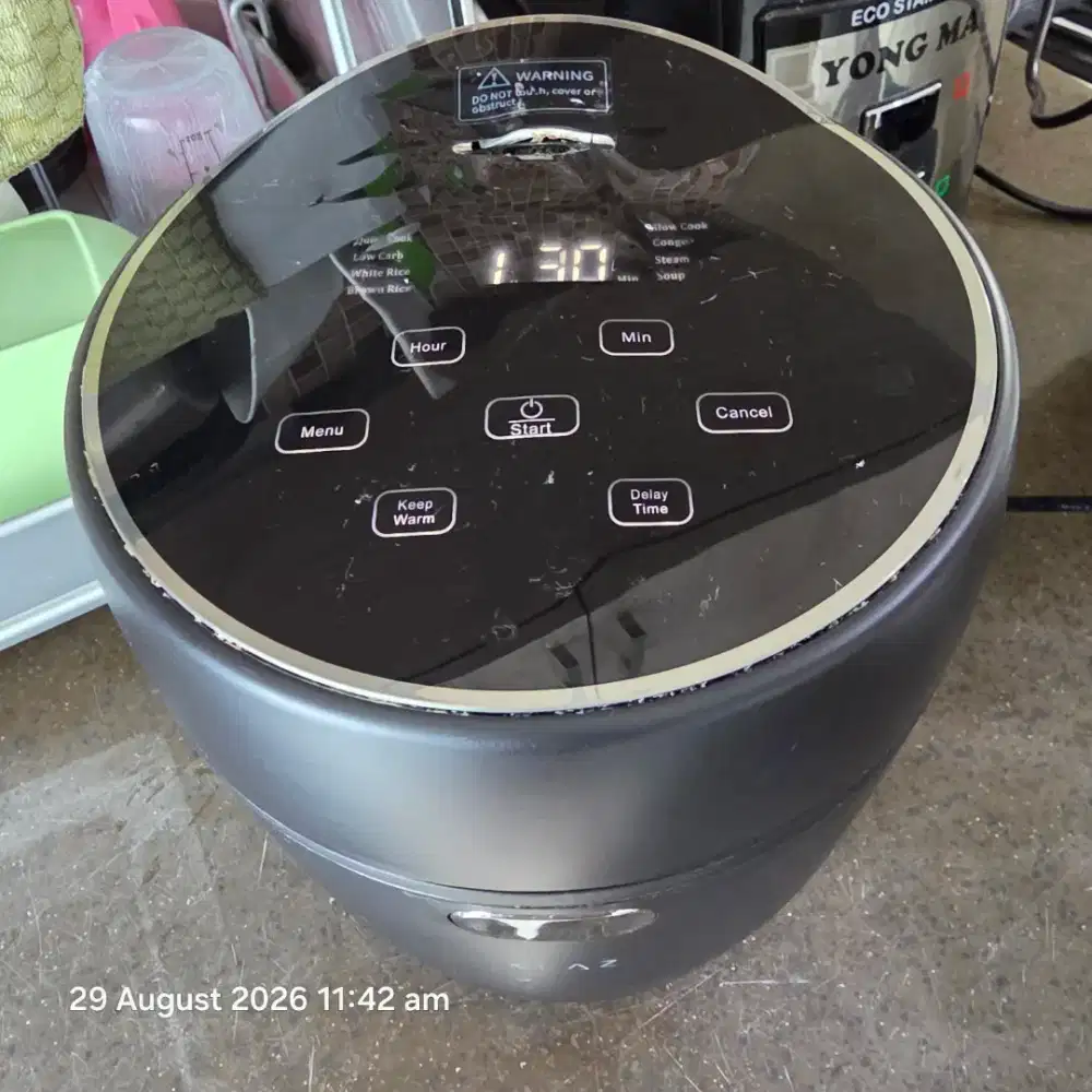 Klaz Rice Cooker Digital Low Sugar 600 ml - Hitam