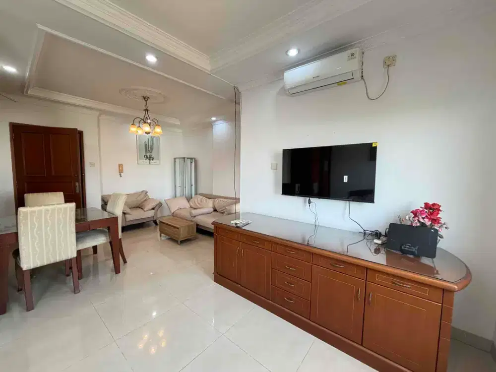 Sewa tahunan bulanan Apartemen Gading Mediterania Studio Full Renovasi furnish terbaik kelapa gading lantai rendah