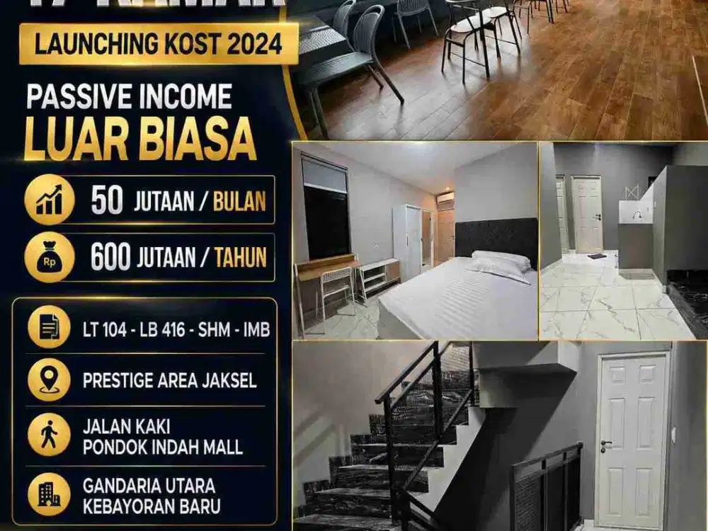 JUAL KOST KOSAN DEKAT PIM RADIO DALAM KEBAYORAN BARU